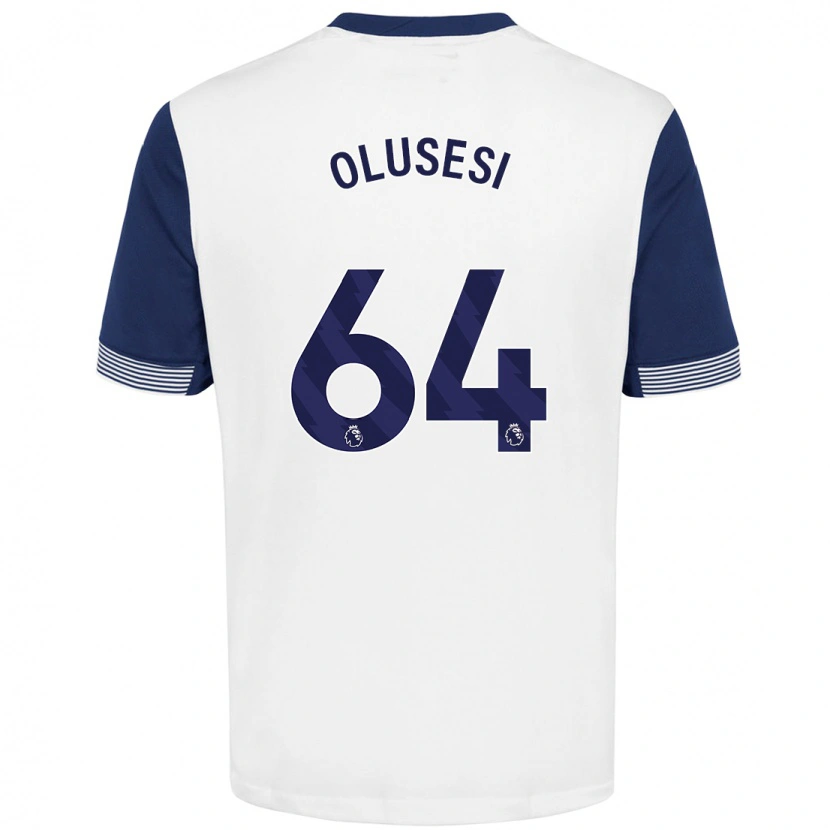 Danxen Kinder Callum Olusesi #64 Weiß Blau Heimtrikot Trikot 2024/25 T-Shirt