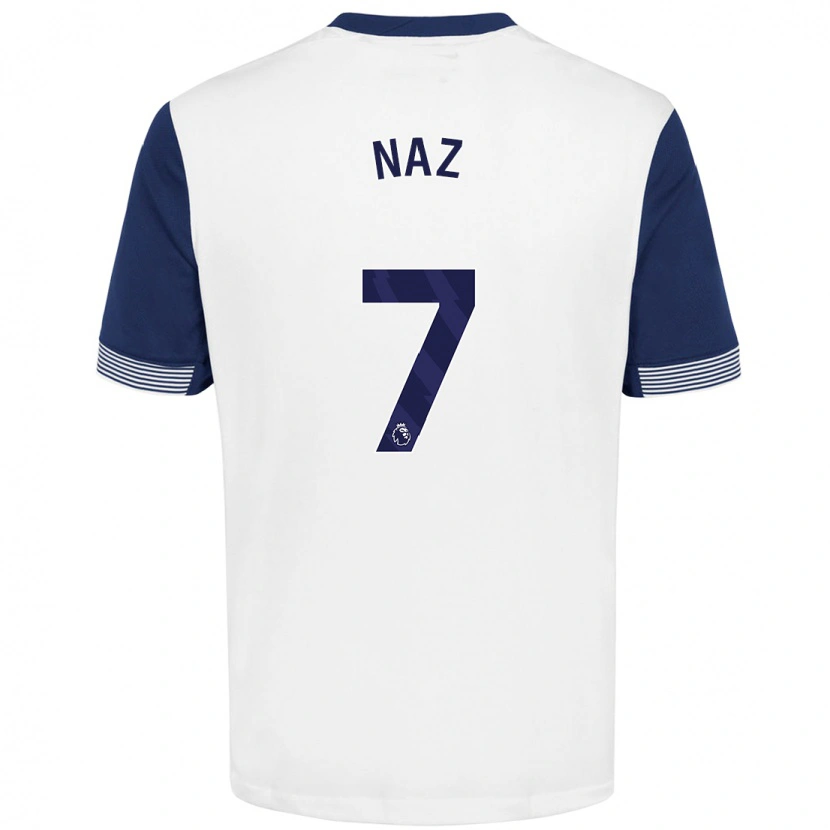Danxen Kinder Jessica Naz #7 Weiß Blau Heimtrikot Trikot 2024/25 T-Shirt