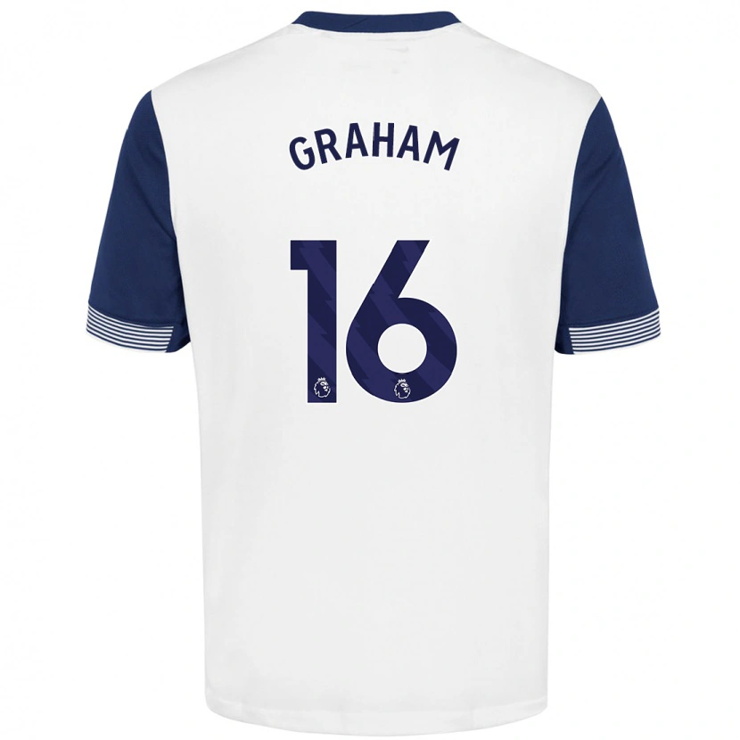Danxen Kinder Kit Graham #16 Weiß Blau Heimtrikot Trikot 2024/25 T-Shirt