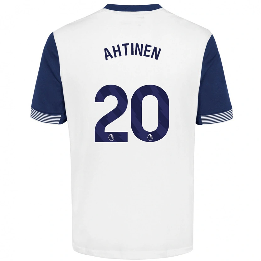 Danxen Kinder Olga Ahtinen #20 Weiß Blau Heimtrikot Trikot 2024/25 T-Shirt