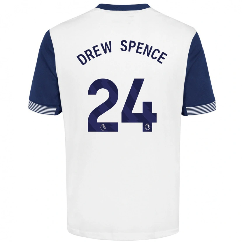 Danxen Kinder Drew Spence #24 Weiß Blau Heimtrikot Trikot 2024/25 T-Shirt