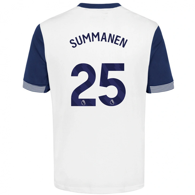 Danxen Kinder Eveliina Summanen #25 Weiß Blau Heimtrikot Trikot 2024/25 T-Shirt