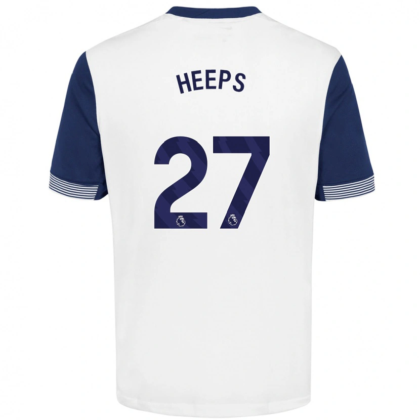 Danxen Kinder Eleanor Heeps #27 Weiß Blau Heimtrikot Trikot 2024/25 T-Shirt