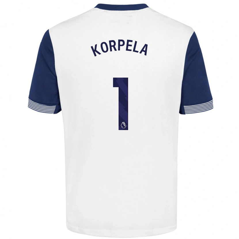 Danxen Kinder Tinja-Riikka Korpela #1 Weiß Blau Heimtrikot Trikot 2024/25 T-Shirt