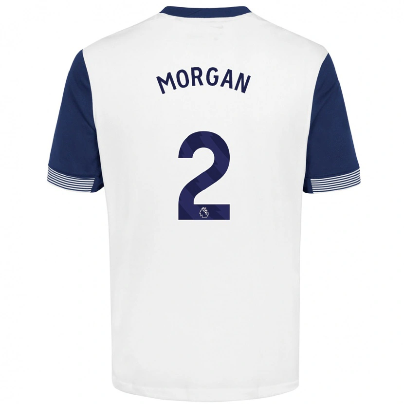 Danxen Kinder Esther Morgan #2 Weiß Blau Heimtrikot Trikot 2024/25 T-Shirt