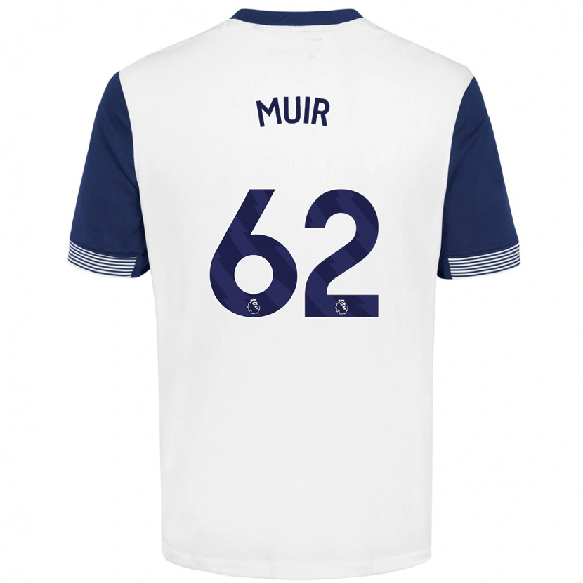 Danxen Kinder Marqes Muir #62 Weiß Blau Heimtrikot Trikot 2024/25 T-Shirt