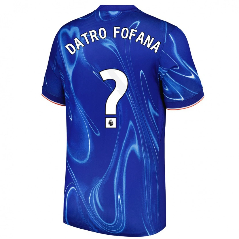 Danxen Kinder David Datro Fofana #0 Blau Weiß Heimtrikot Trikot 2024/25 T-Shirt