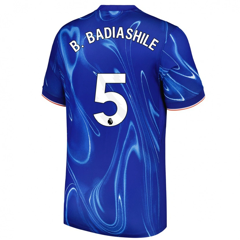 Danxen Kinder Benoît Badiashile #5 Blau Weiß Heimtrikot Trikot 2024/25 T-Shirt