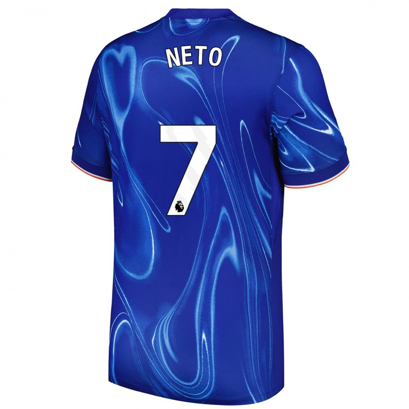 Danxen Kinder Pedro Neto #7 Blau Weiß Heimtrikot Trikot 2024/25 T-Shirt