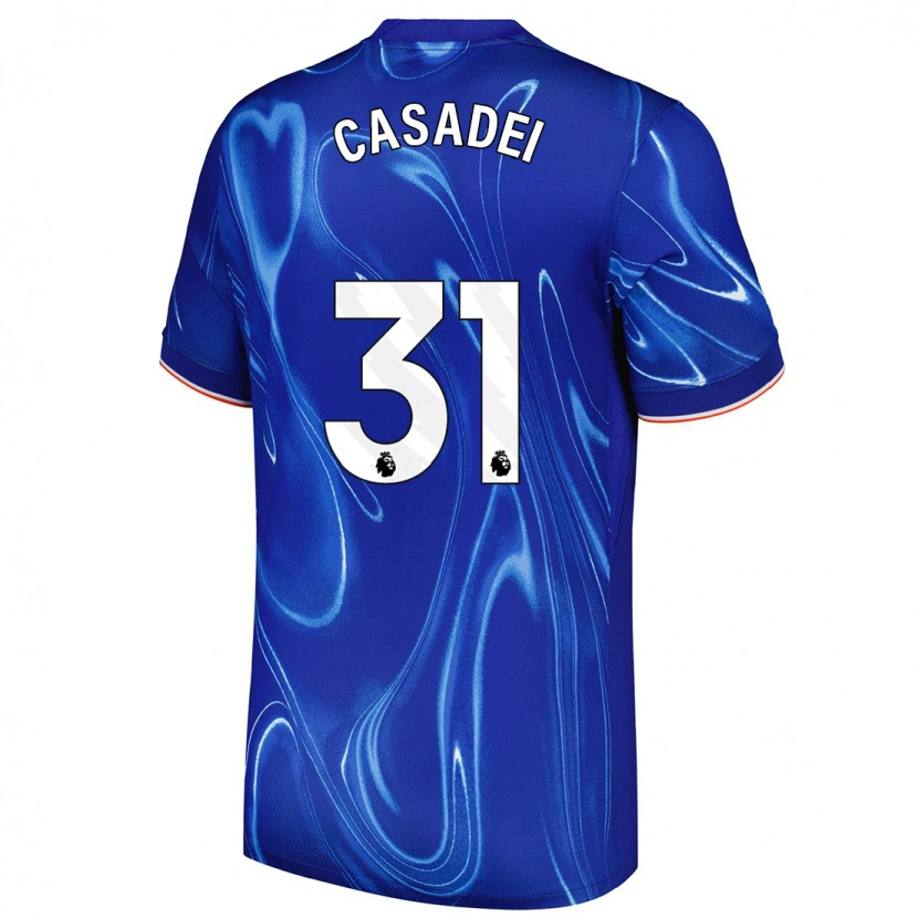 Danxen Kinder Cesare Casadei #31 Blau Weiß Heimtrikot Trikot 2024/25 T-Shirt