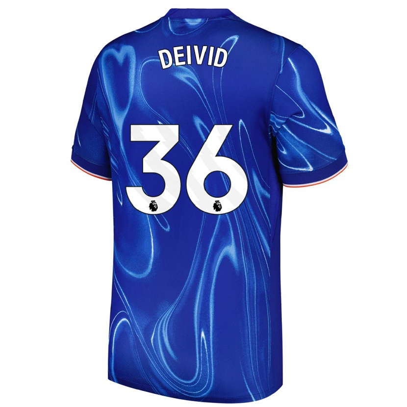 Danxen Kinder Deivid Washington #36 Blau Weiß Heimtrikot Trikot 2024/25 T-Shirt