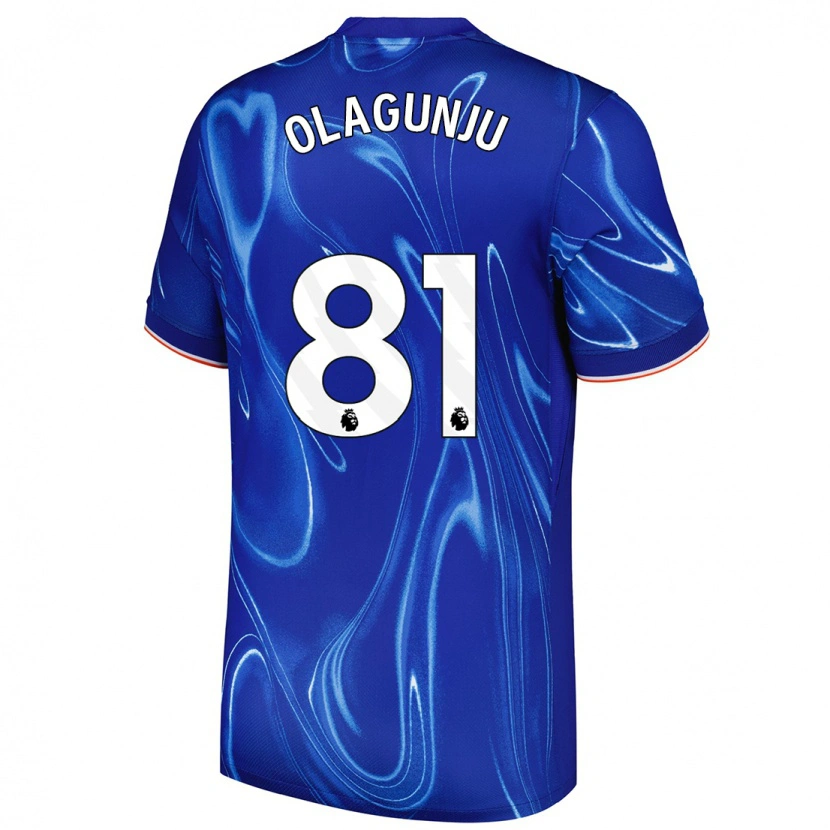 Danxen Kinder Saheed Olagunju #81 Blau Weiß Heimtrikot Trikot 2024/25 T-Shirt