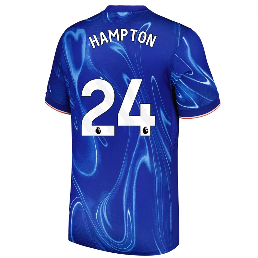 Danxen Kinder Hannah Hampton #24 Blau Weiß Heimtrikot Trikot 2024/25 T-Shirt