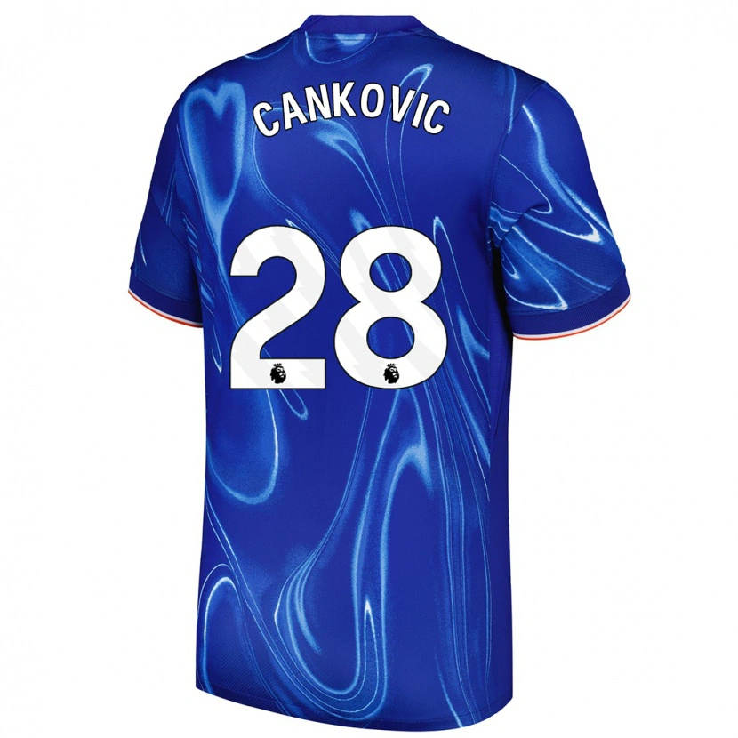 Danxen Kinder Jelena Čanković #28 Blau Weiß Heimtrikot Trikot 2024/25 T-Shirt