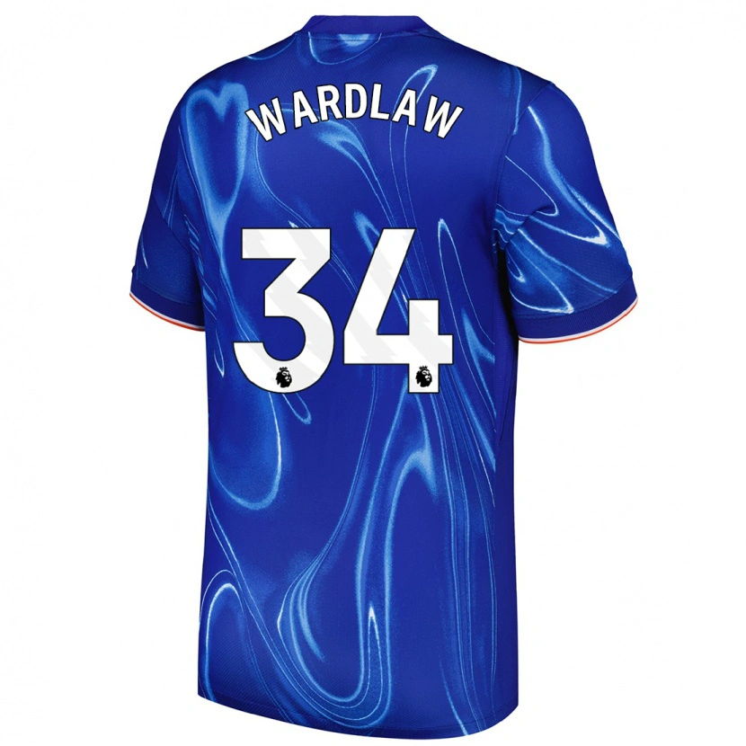 Danxen Kinder Charlotte Wardlaw #34 Blau Weiß Heimtrikot Trikot 2024/25 T-Shirt