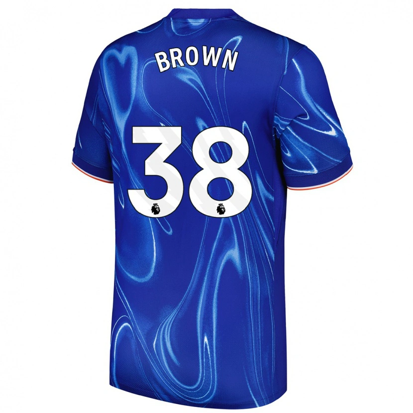 Danxen Kinder Cerys Brown #38 Blau Weiß Heimtrikot Trikot 2024/25 T-Shirt