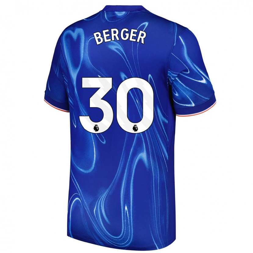 Danxen Kinder Ann-Katrin Berger #30 Blau Weiß Heimtrikot Trikot 2024/25 T-Shirt