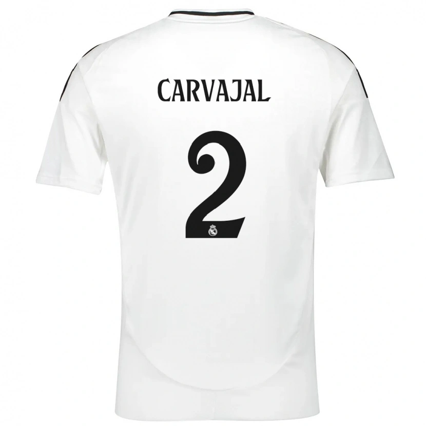 Danxen Kinder Daniel Carvajal #2 Weiß Heimtrikot Trikot 2024/25 T-Shirt