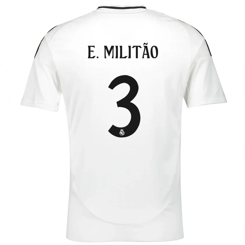 Danxen Kinder Éder Militão #3 Weiß Heimtrikot Trikot 2024/25 T-Shirt