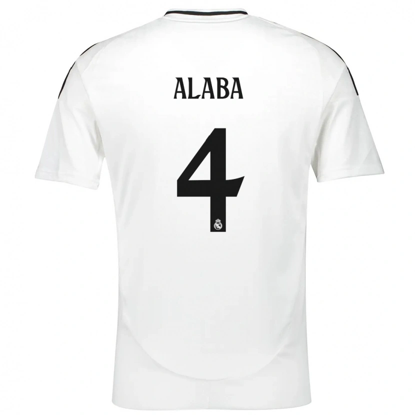 Danxen Kinder David Alaba #4 Weiß Heimtrikot Trikot 2024/25 T-Shirt