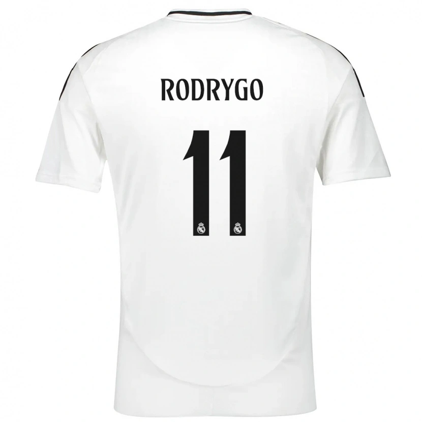 Danxen Kinder Rodrygo #11 Weiß Heimtrikot Trikot 2024/25 T-Shirt