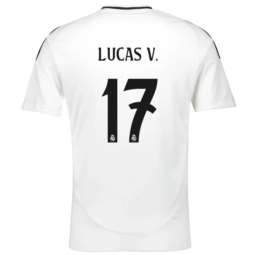 Danxen Kinder Lucas Vázquez #17 Weiß Heimtrikot Trikot 2024/25 T-Shirt