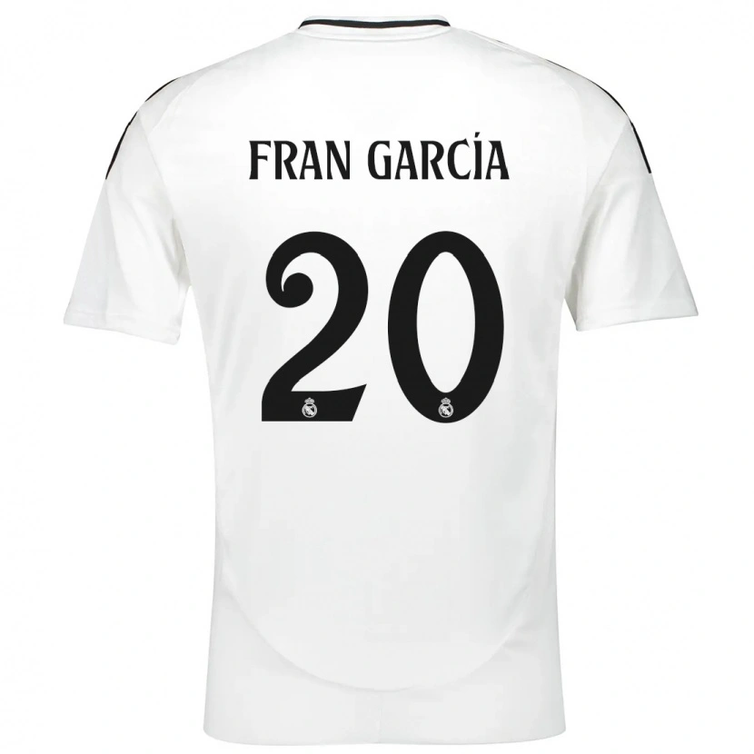 Danxen Kinder Fran García #20 Weiß Heimtrikot Trikot 2024/25 T-Shirt