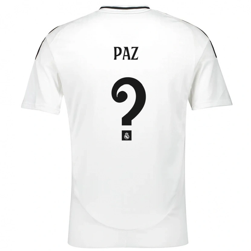 Danxen Kinder Nico Paz #0 Weiß Heimtrikot Trikot 2024/25 T-Shirt