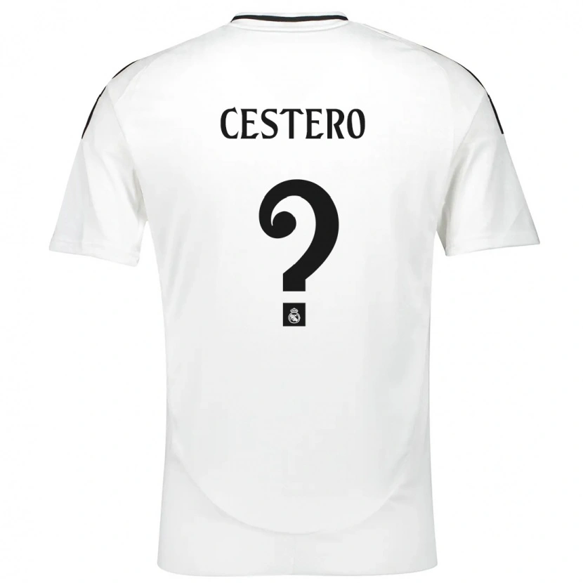 Danxen Kinder Jorge Cestero #0 Weiß Heimtrikot Trikot 2024/25 T-Shirt