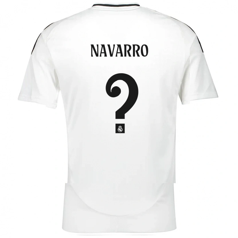 Danxen Kinder Gonzalo Navarro #0 Weiß Heimtrikot Trikot 2024/25 T-Shirt