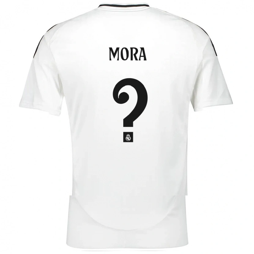 Danxen Kinder Álex Mora #0 Weiß Heimtrikot Trikot 2024/25 T-Shirt