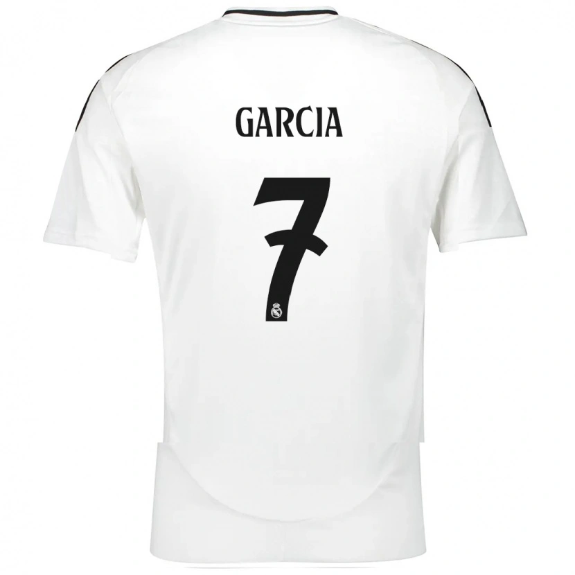 Danxen Kinder Gonzalo García #7 Weiß Heimtrikot Trikot 2024/25 T-Shirt