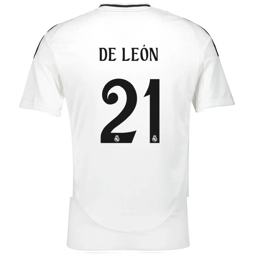 Danxen Kinder Jeremy De León #21 Weiß Heimtrikot Trikot 2024/25 T-Shirt