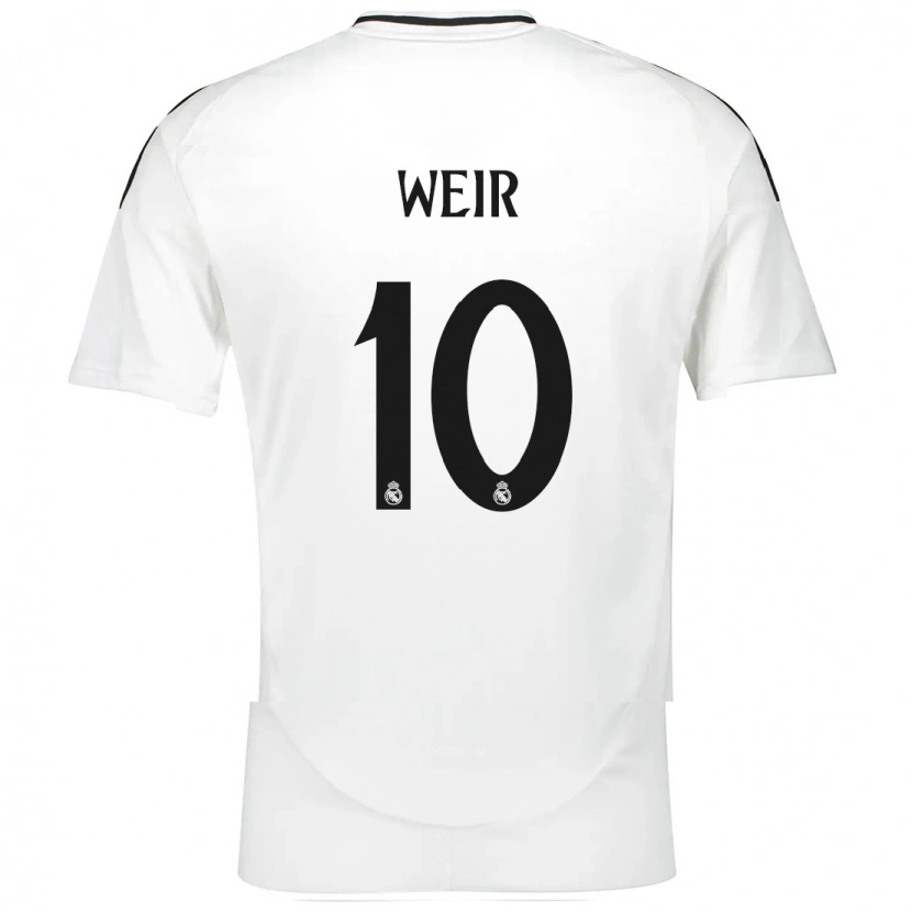 Danxen Kinder Caroline Weir #10 Weiß Heimtrikot Trikot 2024/25 T-Shirt