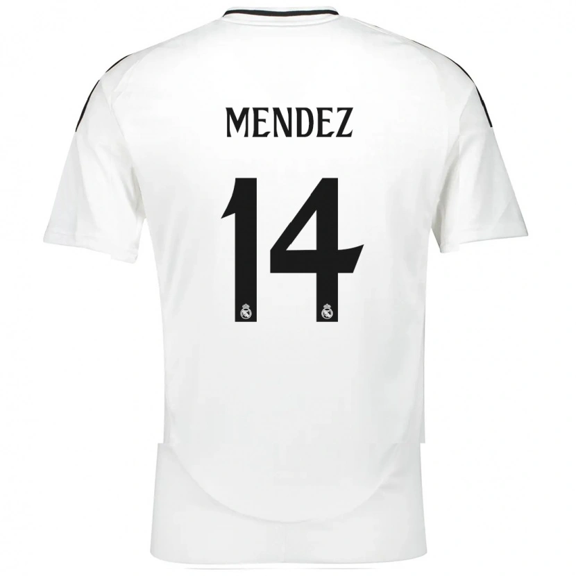 Danxen Kinder María Méndez #14 Weiß Heimtrikot Trikot 2024/25 T-Shirt