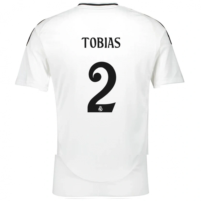 Danxen Kinder Vinícius Tobias #2 Weiß Heimtrikot Trikot 2024/25 T-Shirt