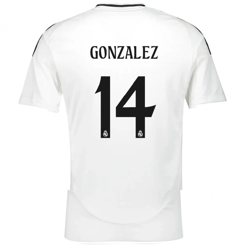 Danxen Kinder David González #14 Weiß Heimtrikot Trikot 2024/25 T-Shirt