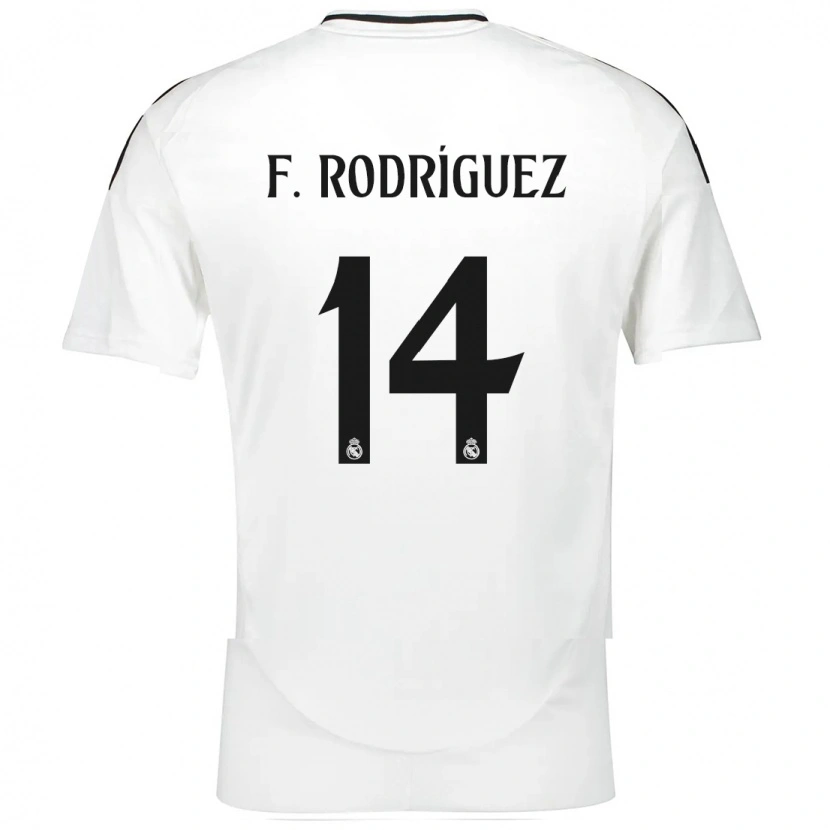 Danxen Kinder Fer Rodríguez #14 Weiß Heimtrikot Trikot 2024/25 T-Shirt