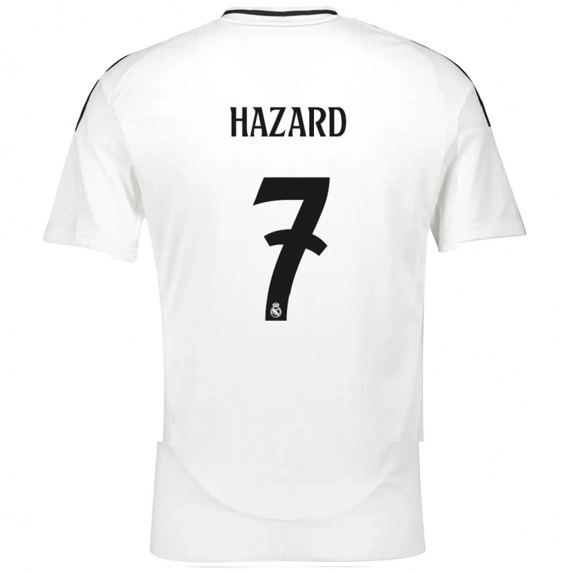 Danxen Kinder Eden Hazard #7 Weiß Heimtrikot Trikot 2024/25 T-Shirt