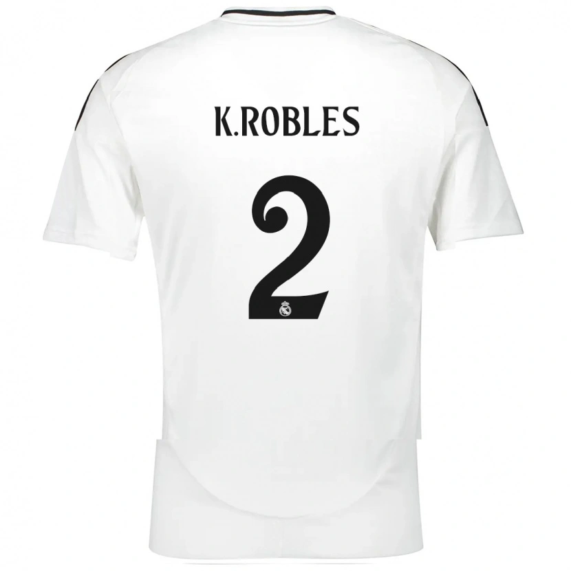 Danxen Kinder Kenti Robles #2 Weiß Heimtrikot Trikot 2024/25 T-Shirt
