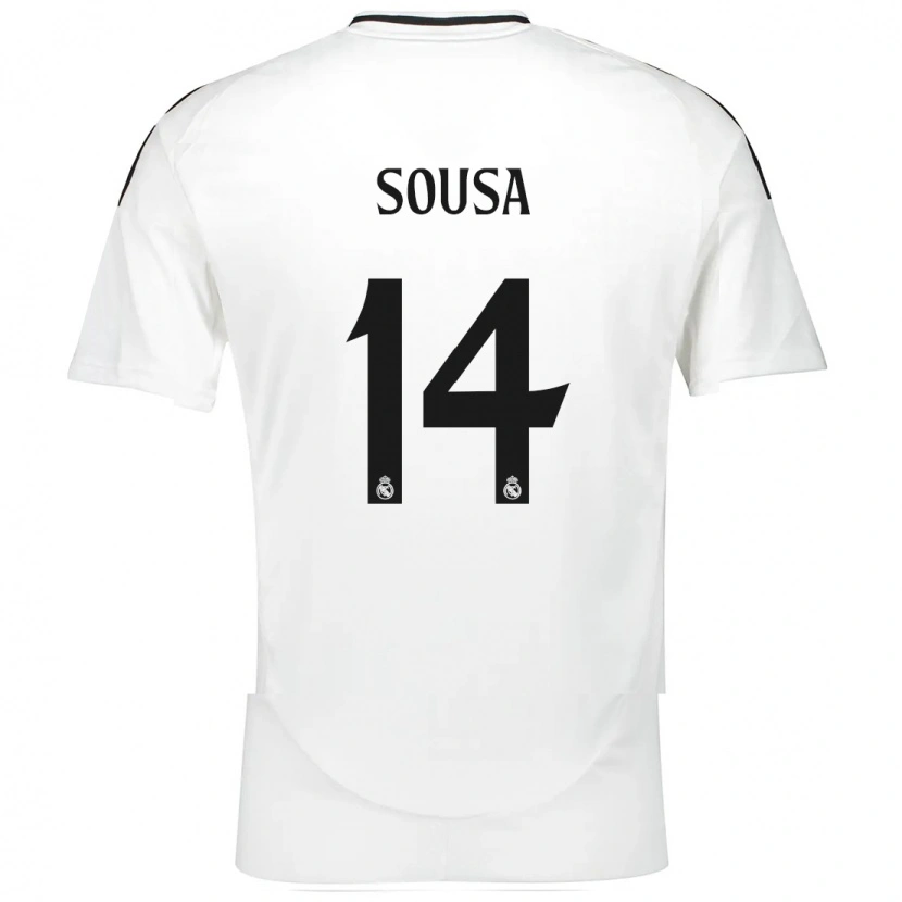 Danxen Kinder Kathellen Sousa #14 Weiß Heimtrikot Trikot 2024/25 T-Shirt