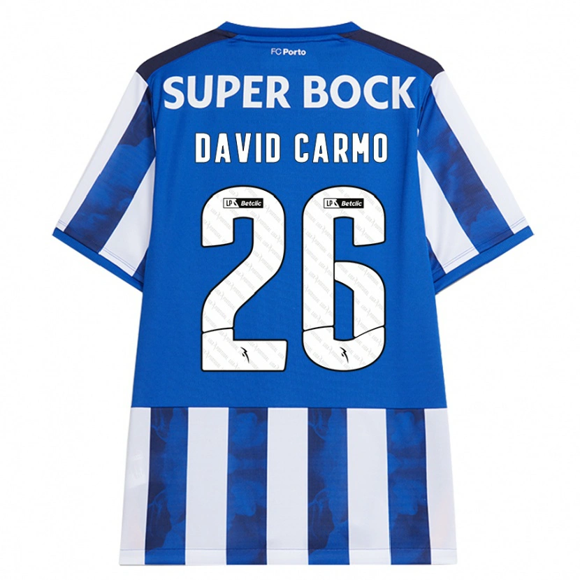 Danxen Kinder David Carmo #26 Blau Weiß Heimtrikot Trikot 2024/25 T-Shirt