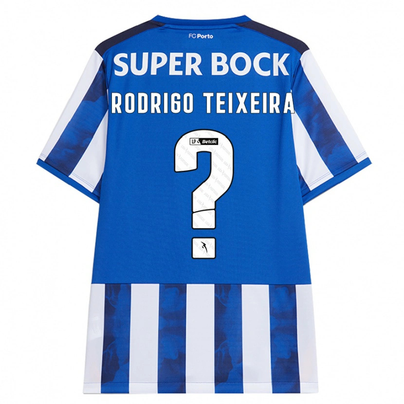 Danxen Kinder Rodrigo Teixeira #0 Blau Weiß Heimtrikot Trikot 2024/25 T-Shirt