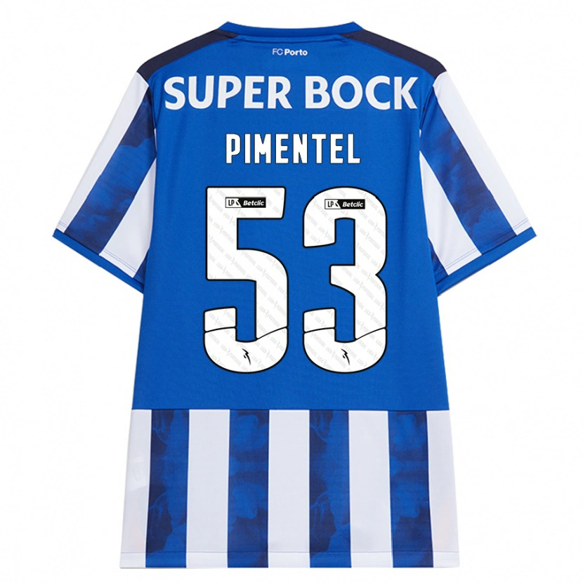 Danxen Kinder Eric Pimentel #53 Blau Weiß Heimtrikot Trikot 2024/25 T-Shirt
