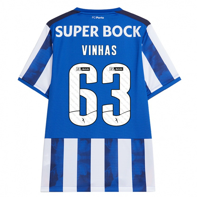 Danxen Kinder David Vinhas #63 Blau Weiß Heimtrikot Trikot 2024/25 T-Shirt