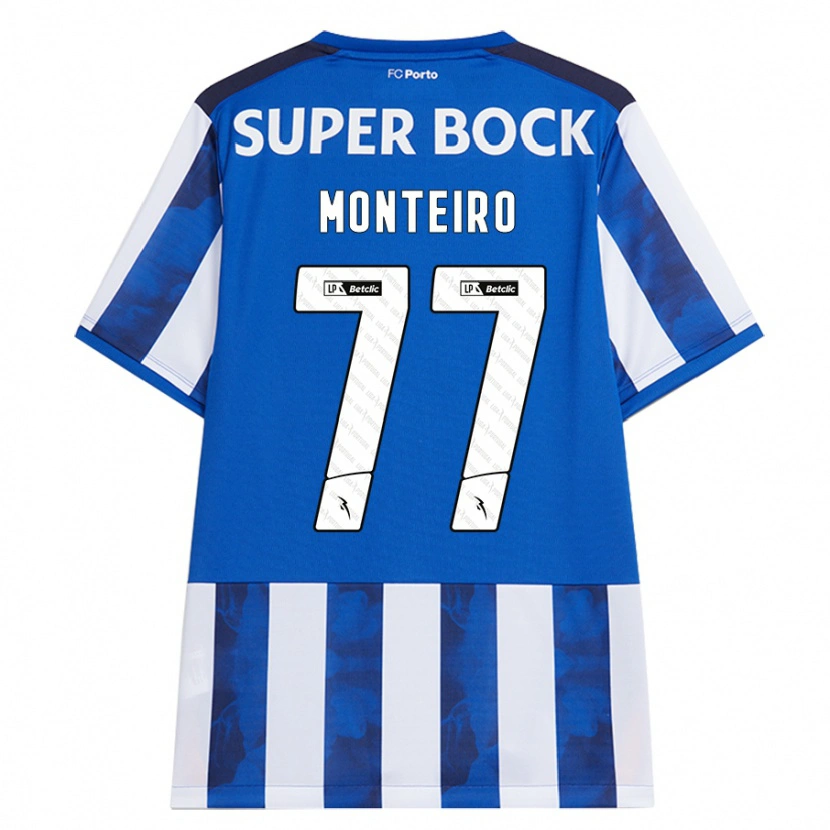 Danxen Kinder Rui Monteiro #77 Blau Weiß Heimtrikot Trikot 2024/25 T-Shirt