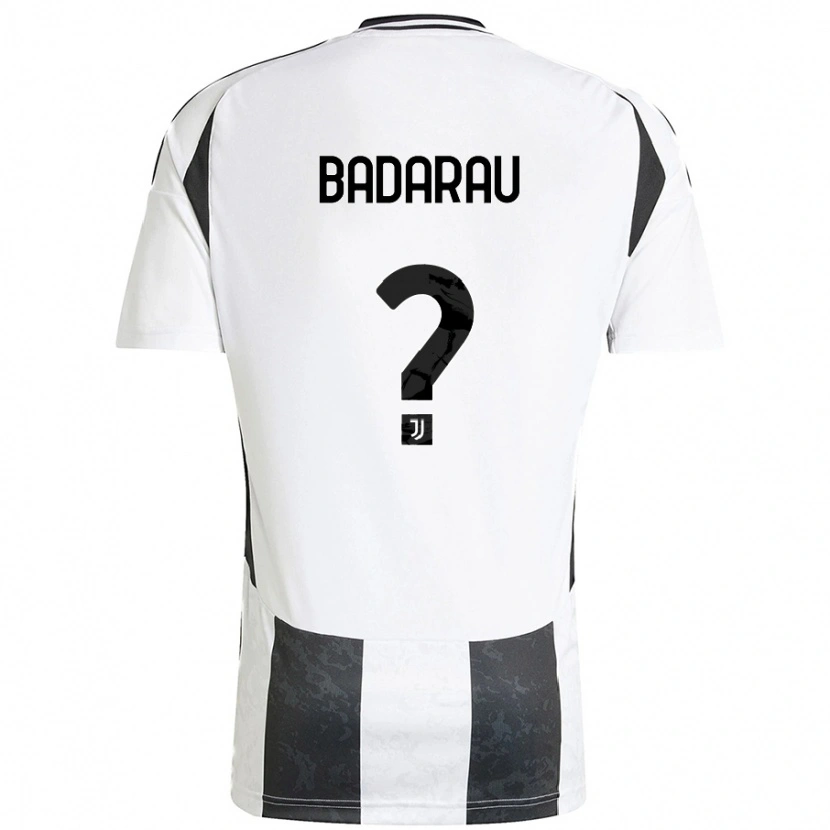 Danxen Kinder Fabio Bădărău #0 Weiß Schwarz Heimtrikot Trikot 2024/25 T-Shirt