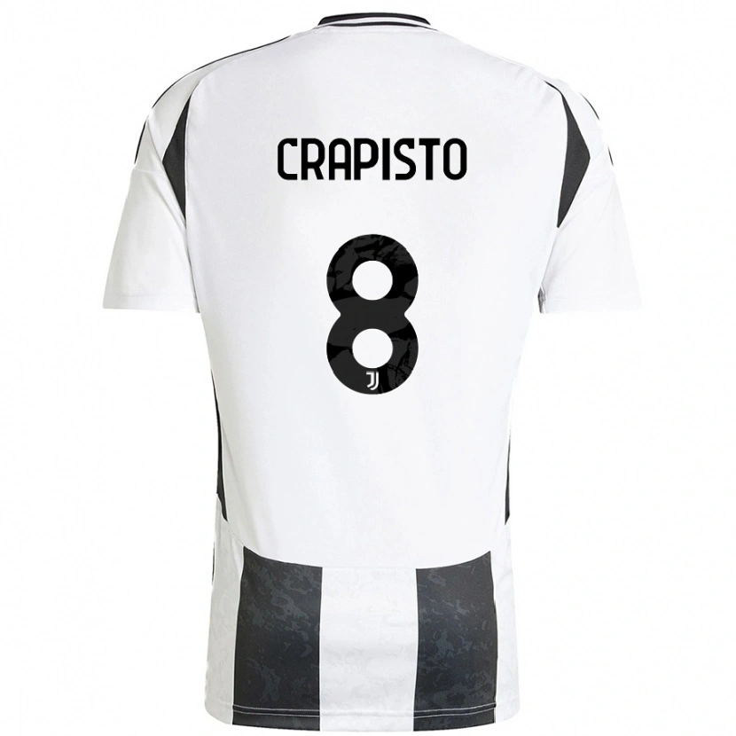 Danxen Kinder Francesco Crapisto #8 Weiß Schwarz Heimtrikot Trikot 2024/25 T-Shirt