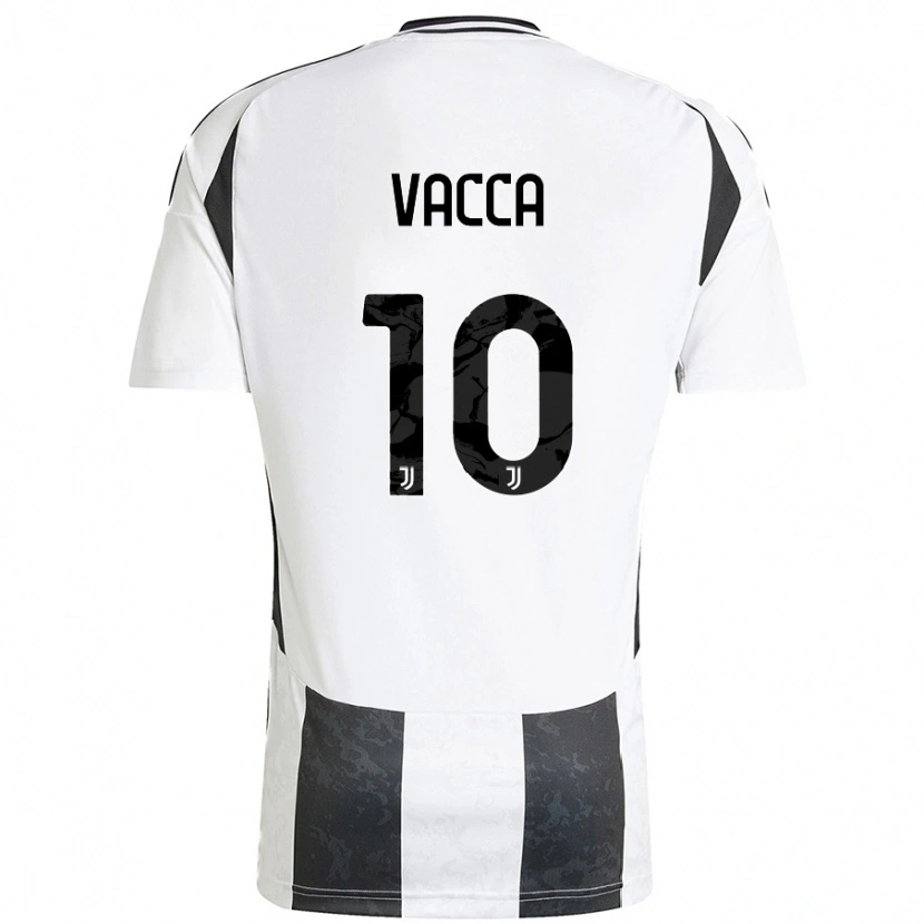Danxen Kinder Alessio Vacca #10 Weiß Schwarz Heimtrikot Trikot 2024/25 T-Shirt