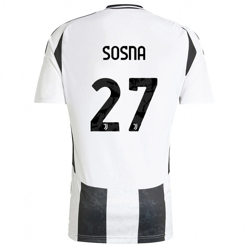 Danxen Kinder Adam Sosna #27 Weiß Schwarz Heimtrikot Trikot 2024/25 T-Shirt